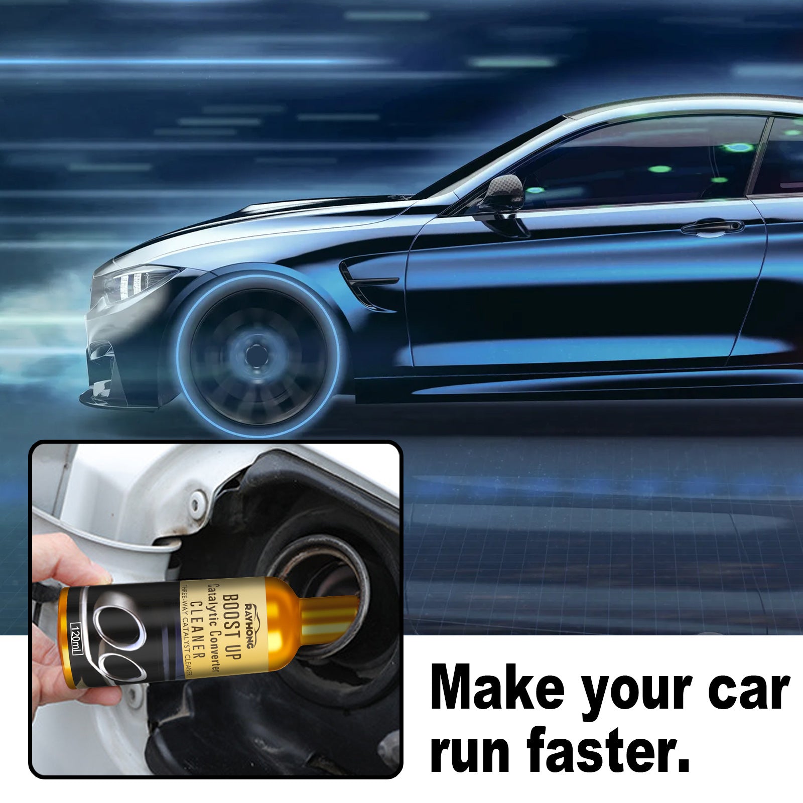 Rayhong Ternary Catalytic Cleaner, Car Cleaning Agent Free Exhaust Catalytic Removal Of Carbon Deposits Inside The Engine